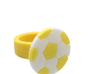 Colorful PVC football ring cake decoration candy color party gift for kids and fun events