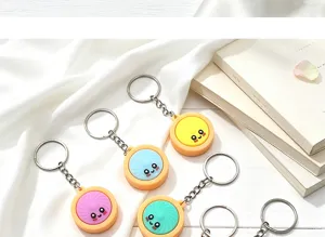 Leuke simulatie baozi sleutelhanger, zachte PVC cartoon knoedel hanger voor je tas.