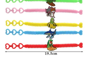 Colorful PVC soft rubber funny creature pendant cute weird style keychain backpack charm 19.5cm