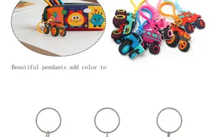 Lindos llaveros de camión monstruo PVC coloridos colgantes de vehículos juguetes para niños