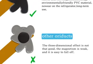 Cute cartoon animal fridge magnets made of soft PVC and magnetic material for decor.