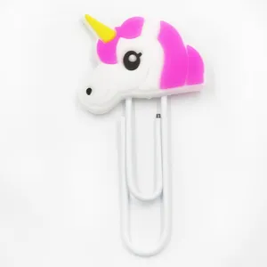 Leuke cartoon eenhoorn metalen paperclip grote boekenlegger creatief kantoorcadeau