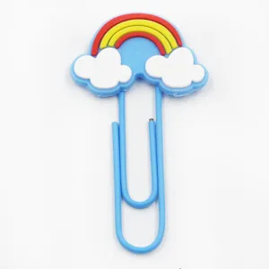 Leuke cartoon regenboog paperclip grote metalen boekenlegger kantoorartikelen creatief cadeau