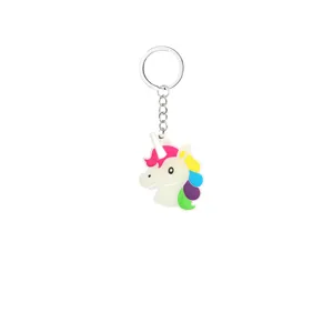 Luminous Unicorn Keychain Cute Cartoon Key Ring Fashion Bag Pendant For Party Gift