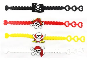 Halloween PVC Pirat Armband Kinder verstellbar Armreif bunte Detailansicht