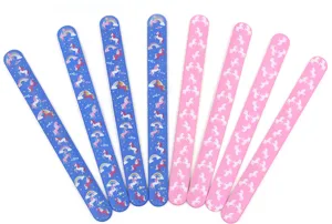 Braccialetti slap in silicone colorati con simpatici disegni di unicorno per bambini.