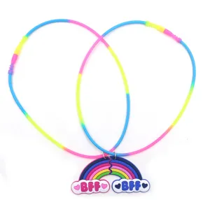 Collier BFF Meilleurs Amis Nuage Arc-en-ciel Bijou Mignon Cadeau pour Filles Fête