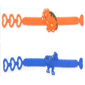 Kinder süße Cartoon Dinosaurier Silikon Armband verstellbare Herzform schönes Geschenk Armband