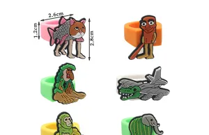 Classic of Mountains and Seas PVC soft rubber weird creature ring creative gift pendant
