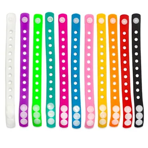 Bracelets en Silicone Colorés Bracelets en Caoutchouc DIY Breloques de Chaussure à Trou Bracelets de Fête Petits Cadeaux Pour Enfants