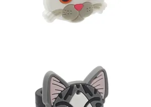 Close-up detail van schattige kat PVC zachte rubberen ring met prachtig dierdesign.