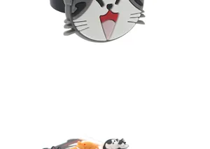 Schattige cartoon kat PVC zachte rubberen ring voor kinderen, leuk dier speelgoed ring groothandel.