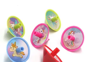 Giocattolo trottola colorata in plastica per bambini, rotazione manuale rompicapo