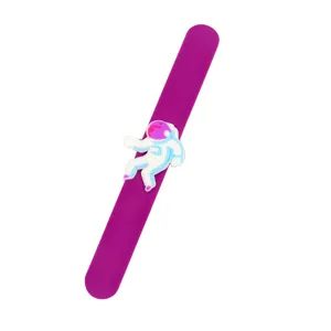 Joli bracelet slap astronaute en silicone bracelet pour enfants dessin animé jouet