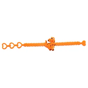 Kinder niedlich Cartoon Dinosaurier Armband PVC verstellbar Herz Armband schönes Geschenk