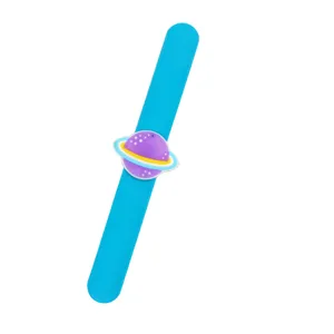 Bracelet slap espace pour enfants joli design planète dessin animé bleu jouet de fête