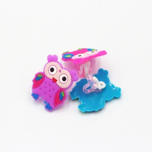Niedliche Cartoon Eule PVC weiche Gummi Ringe Kinderspielzeug bunt Zubehoer Hauptansicht