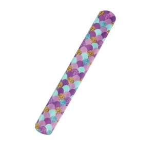 Mermaid scale PVC slap bracelet detail view, colorful glitter fish scale design wrist band.