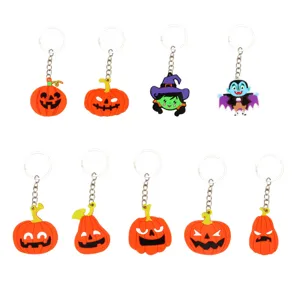 Halloween PVC weichgummi schlüsselanhänger kürbis hexe vampir rucksack anhänger großhandel