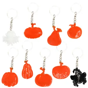Halloween PVC weichgummi schluesselanhaenger kuerbis geist hexeanhaenger grosshandel