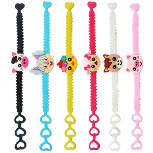 Bambini Fattoria Animale Silicone Braccialetti Carino Cartone Animato Cuore Regolabile Regalo