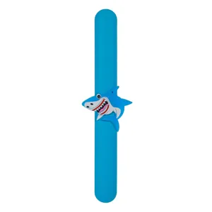 Simpatico braccialetto slap squalo cartone animato per bambini, giocattolo in silicone mare.