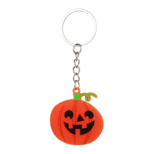 Halloween pompoen PVC sleutelhanger schattige sleutelring rugzak hanger auto accessoire