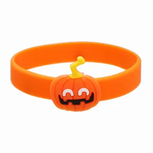 Bracelet en silicone citrouille mignon d'Halloween pour enfant cadeau de fête décoratif.