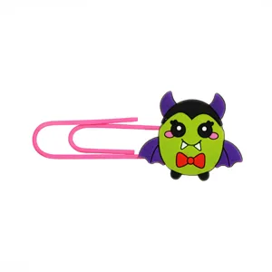 Schattige Halloween vampier vleermuis PVC paperclip boekenlegger voor school en cadeautje.