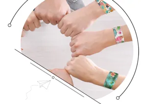 Bracelets slap hawaïens plantes tropicales flamants roses bracelet pour fête d'enfants
