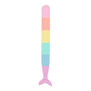 Braccialetto slap in silicone colorato coda di sirena per bambini, giocattolo divertente.