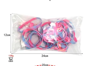 Silicone unicorn bracelet colorful segmented wristband children cartoon party gift pack