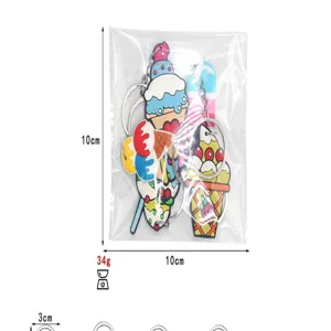 Simpatico portachiavi gelato PVC cartone animato ghiacciolo ciondolo auto regalo