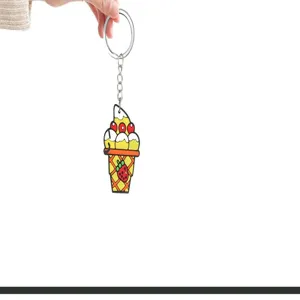 Portachiavi in metallo gelato cartone animato PVC borsa ciondolo accessorio regalo articolo