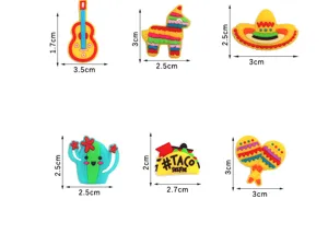 Tema messicano PVC scarpe ciondoli simpatico set accessori cartone animato per feste bambini