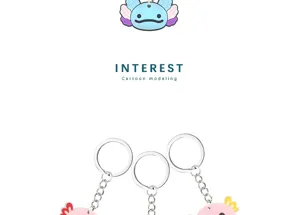 Mignon axolotl dessin animé porte-clés en caoutchouc souple PVC pendentif cadeau mignon.