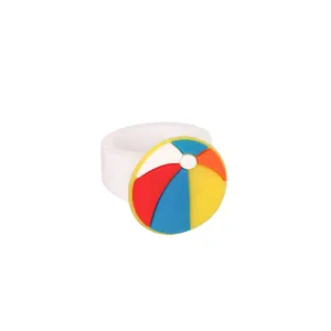 Anello da spiaggia cartone animato silicone PVC morbido gomma arcobaleno giocattolo dettaglio