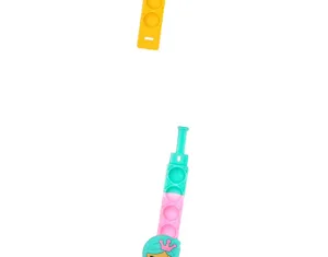 Bracciale antistress push pop bolla in silicone motivo sirena giocattolo per bambini