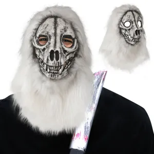 Halloween Scary Wolf Skull Latex Mask Horror Devil Creepy Masquerade Costume Party Performance Mask