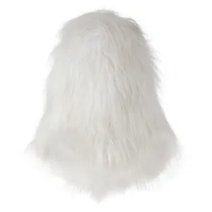 Halloween white furry monster mask scary costume party performance latex funny scary prop