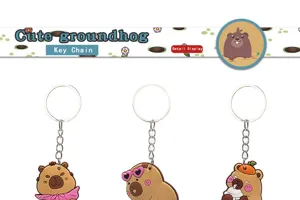 Porte-clés capybara mignon animal de dessin animé pendentif de sac cadeau pour en gros