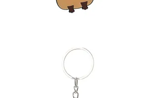 Mignon porte-clés capybara animal de dessin animé pendentif de sac pour couples amis.