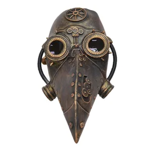 Steampunk Plague Doctor Mask Retro Bird Beak Mask Latex Cosplay Costume Accessories Halloween Party Props