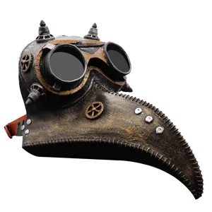 Steampunk plague doctor mask retro crow bird mask Halloween costume cosplay party prop.