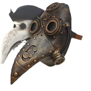 Steampunk plague doctor mask Halloween retro bird beak masks for cosplay costume party props.