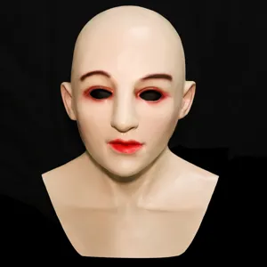 Halloween Realistic Latex Human Face Mask Scary Party Cosplay Costume Prop Creepy Old Man Handsome Guy Novelty Headgear
