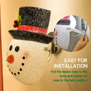 Christmas EVA Snowman Santa Penguin Wall Lamp Lampshade Glowing Holiday Party Home Indoor Decor Lighting Fixture