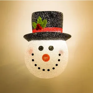 Christmas snowman LED wall light EVA lampshade festive holiday indoor wall decor lighting fixture