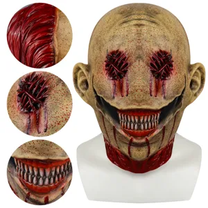 Halloween bloody creepy clown latex mask horror scary costume party cosplay props