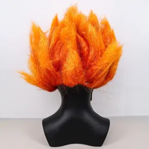 Flame clown mask wig Halloween party funny performance props latex costume accessory decoration